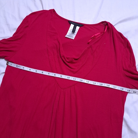 BCBGMAXAZRIA | Hot pink tunic style lightweight sweater - Picture 6 of 8
